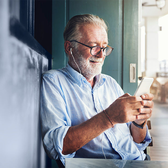 man using mobile phone